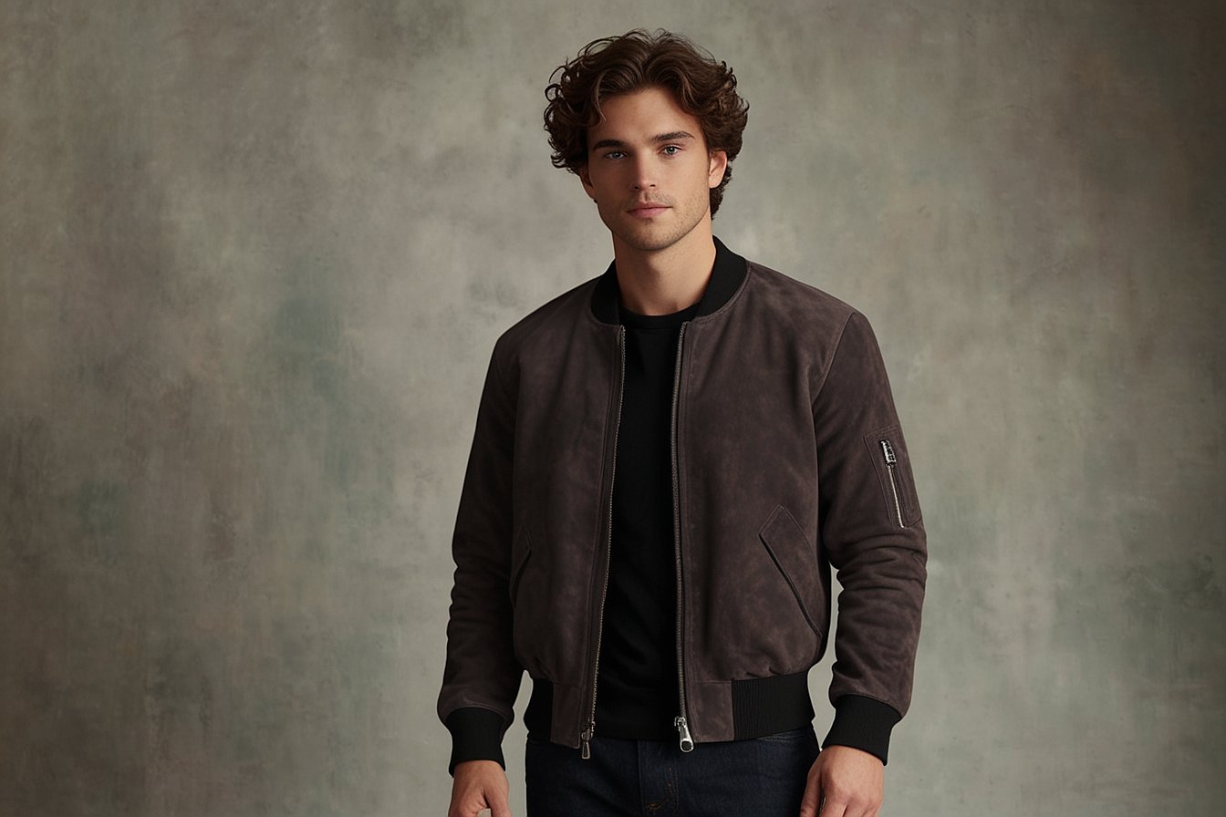 suede bomber jacket